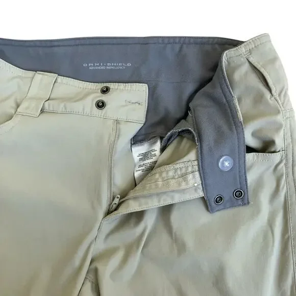 Columbia Womens Saturday Trail II Convertible Hiking Pants Cream/Tan Lightweight - Picture 7 of 16